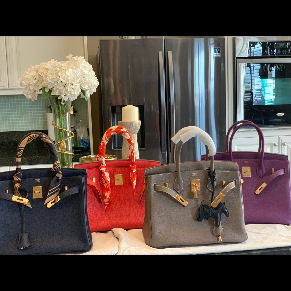 Hermes Birkins 30 Etoupe and Bleu Nuit available